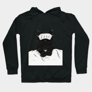 Sleeping black cat Hoodie